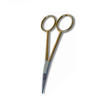 GOLD PLATED CURVED SCISSORS 4´
