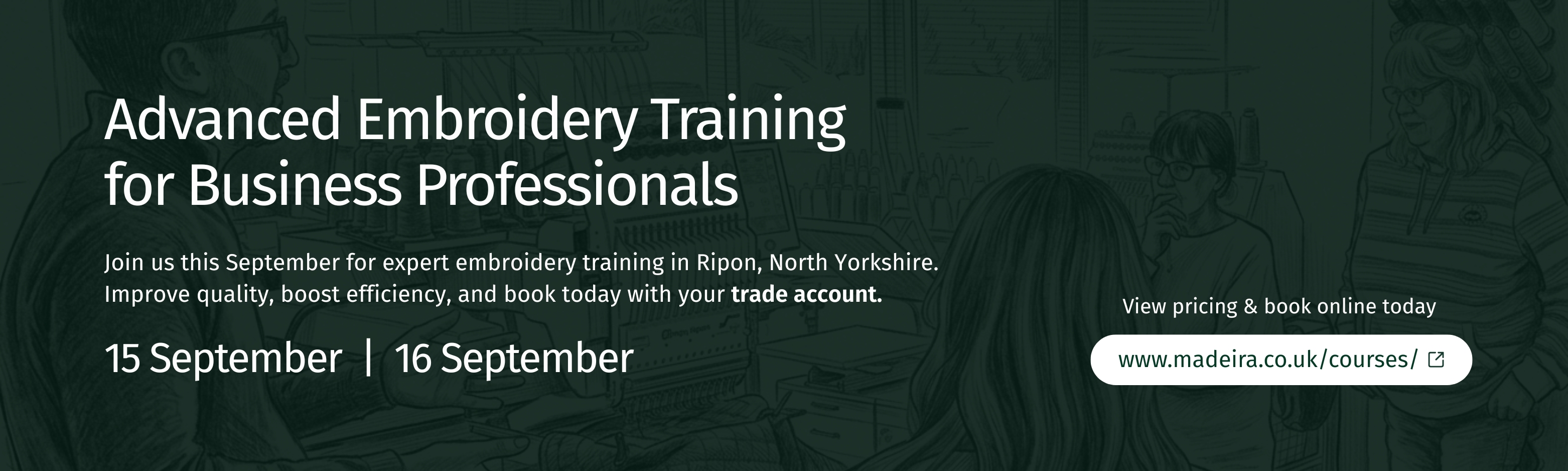 Embroidery Training Dates September 2026