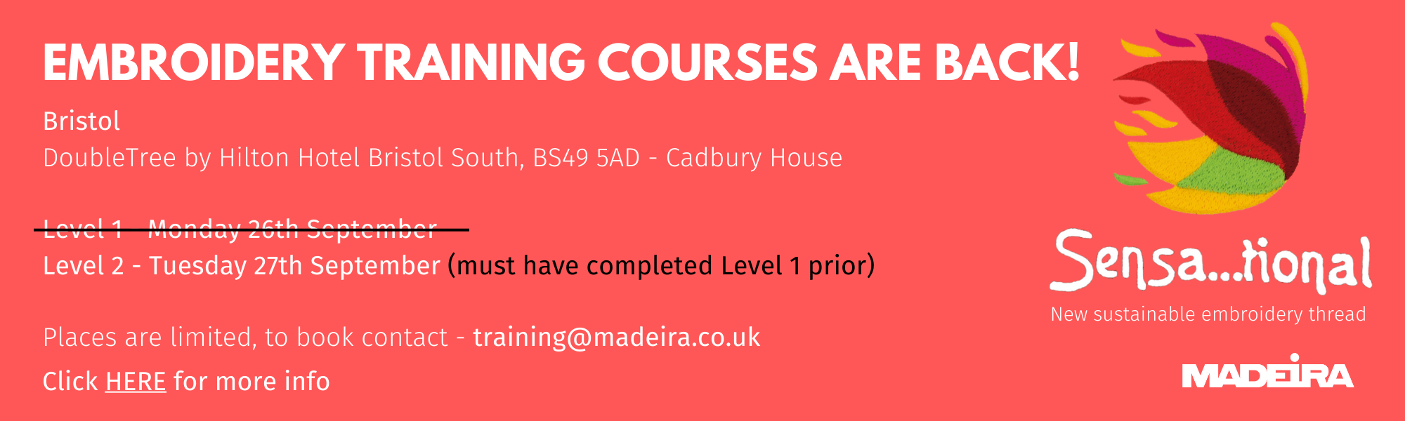 Training course dates 2022