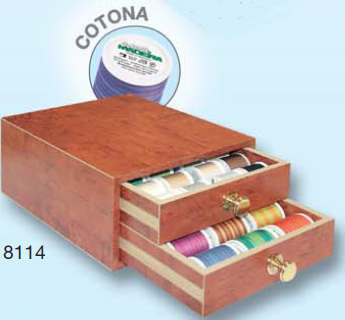 Madeira hot Mini Treasure Chest Cotona No.30, 34 x 200m: Spools 8114