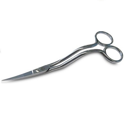 CHROME PLATED- DOUBLE CURVED SCISSORS 5´