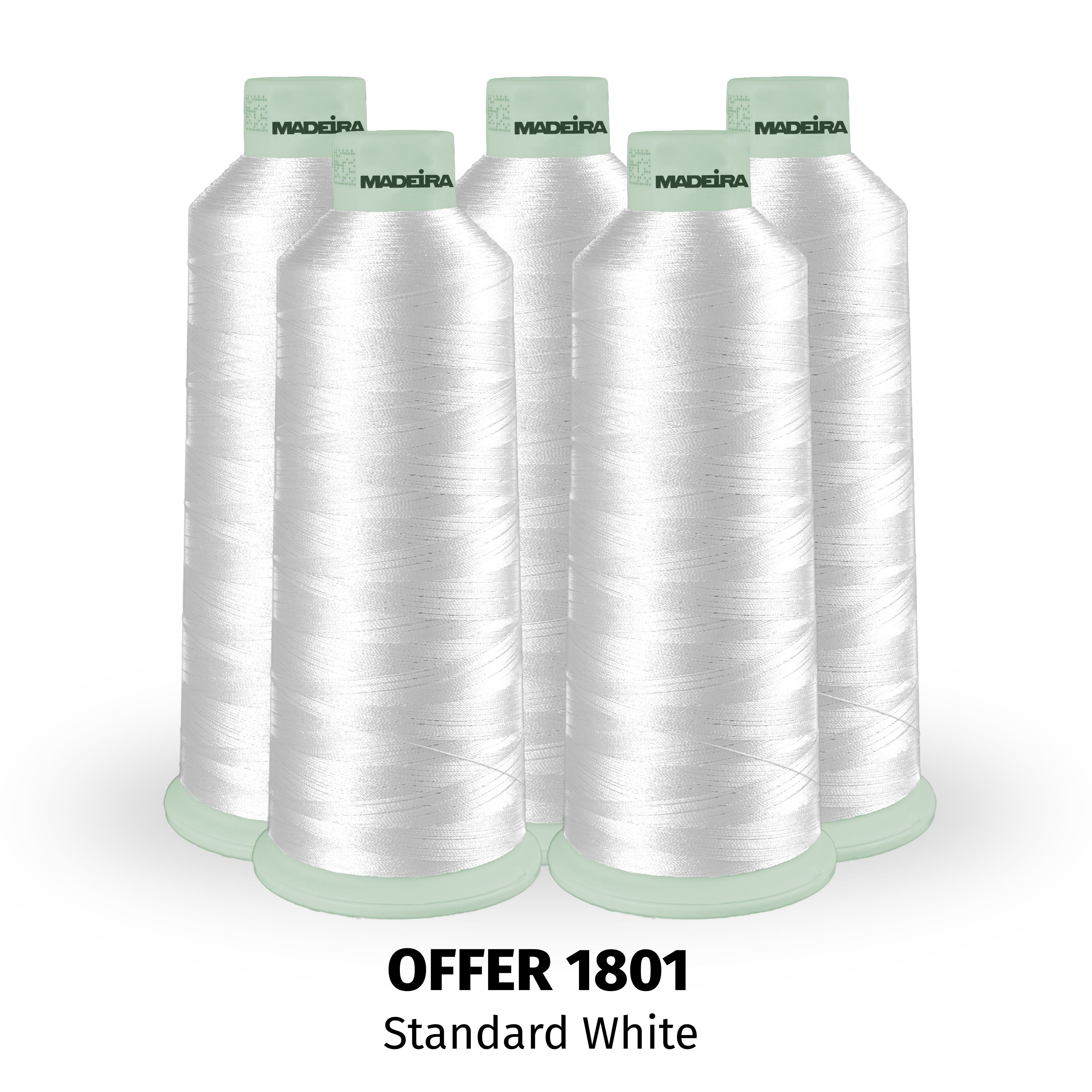 POLYNEON 40 5000M WHITE PACK OF 100 CONES - SPECIAL OFFER (art 918)