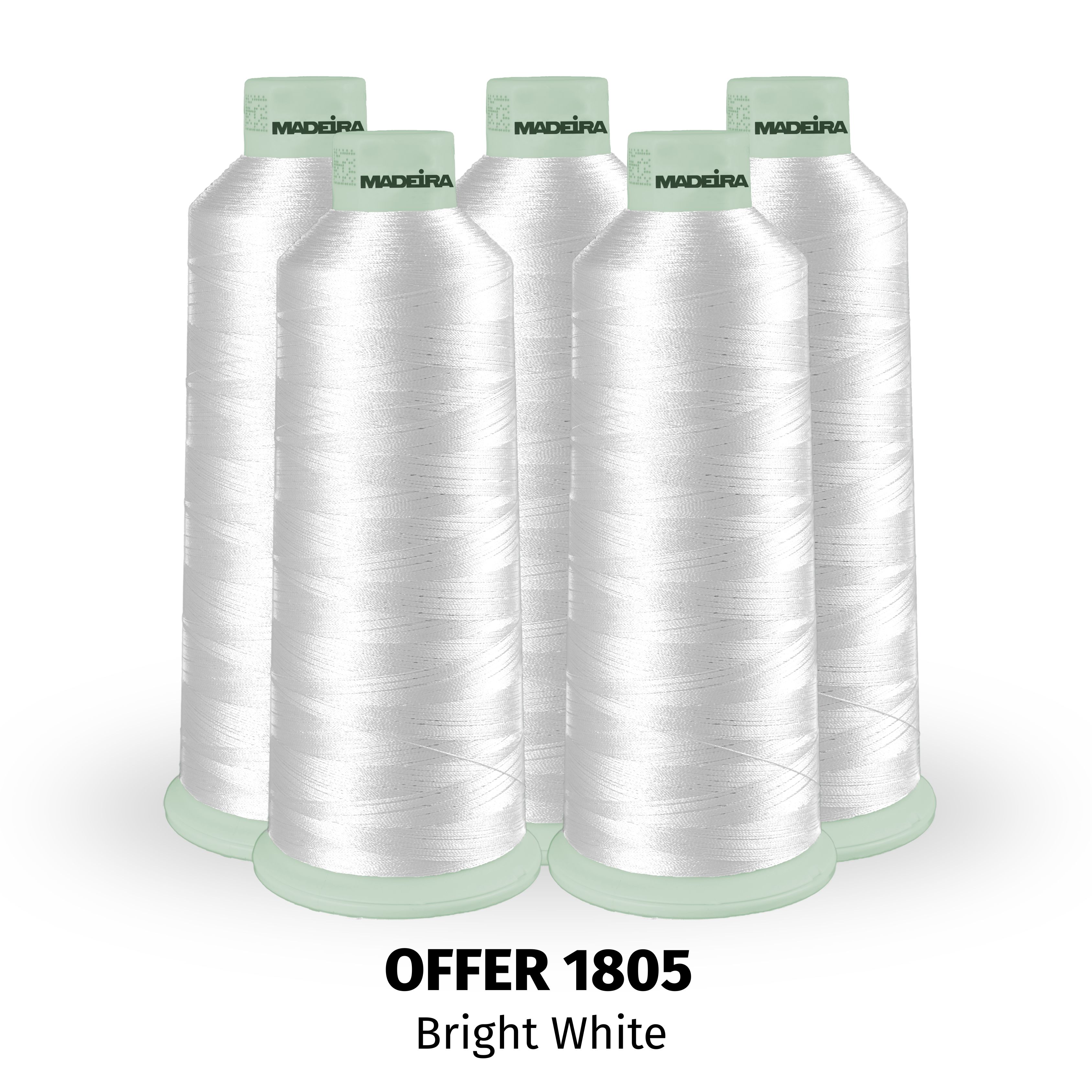 POLYNEON 40 5000M FLUORESC WHITE PACK OF 100 CONES - SPECIAL OFFER