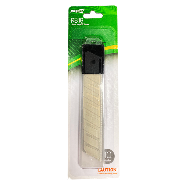 UTILITY KNIFE BLADE REPLACEMENT 18MM 10PK