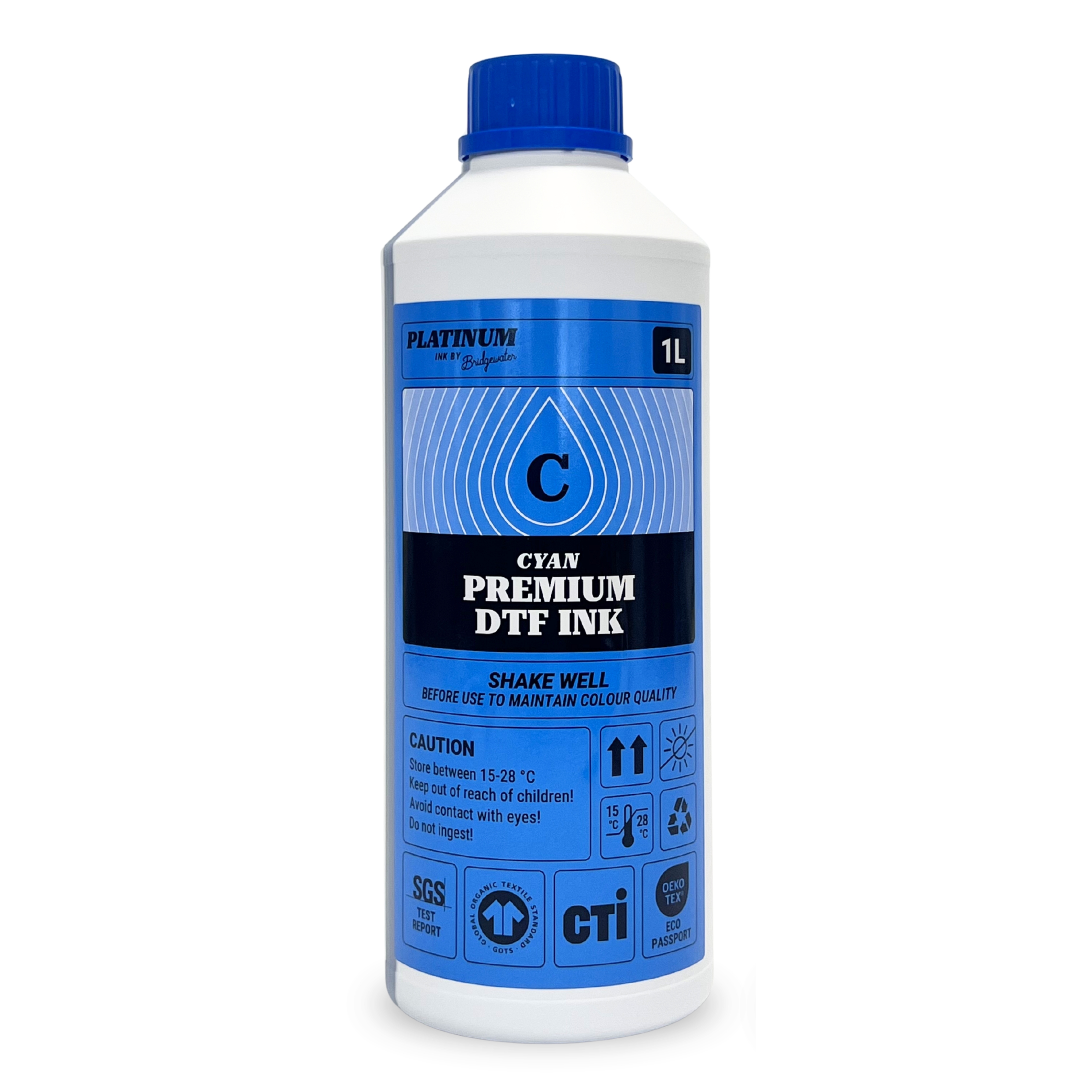 PLATINUM DTF INK CYAN 1ltr