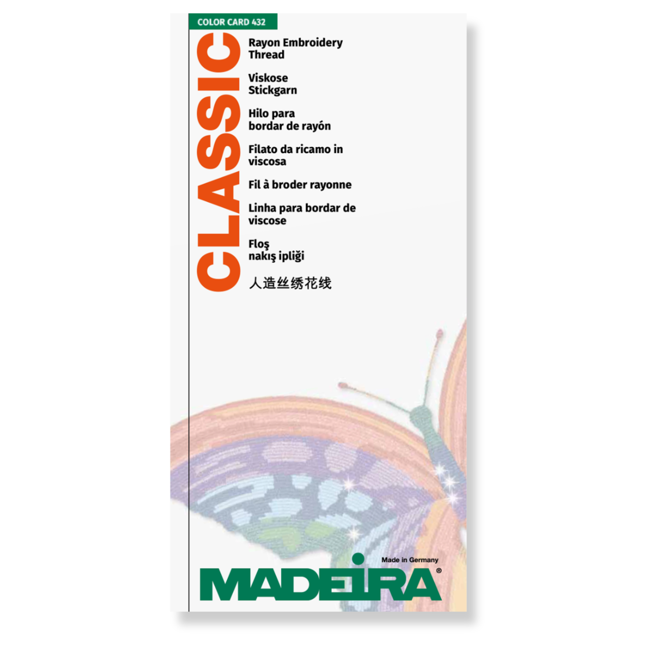 SHADE CARD 432 CLASSIC 12,30,40,60